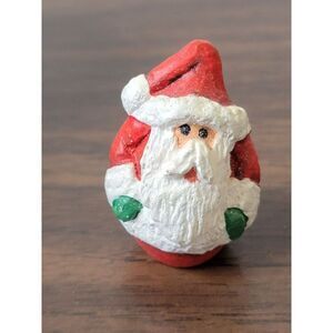Mini round fat Santa Village accessory Xmas figure